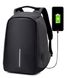 Рюкзак антизлодій Bobby 45х30х16,5 см з USB із захистом від крадіжок чорний, Універсальний рюкзак для ноутбука Боббі, Чорний