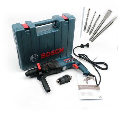 Профессиональный перфоратор Bosch GBH 2-26 DRE Professional 800 ВТ, 2.7 ДЖ в чемодане, Черный