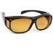 Автомобильные очки антибликовые HD Vision Glasses 2 в 1, очки для водителей день ночь, Жёлтый