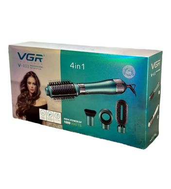 Фен-щетка для волос VGR V-493 4 в 1, профессиональный воздушный стайлер для укладки волос, Мультистайлер, Белый