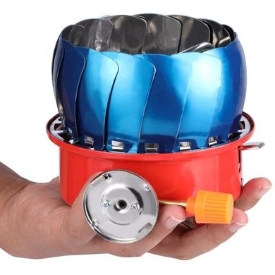 Газовая горелка портативная с ветрозащитой Portable Gas Ballon Stove K-203