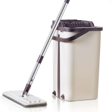 Швабра лентяйка с ведром и автоматическим отжимом, комплект для уборки Mop Self Wash