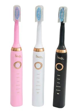 Электрическая зубная щетка Shuke с 4-мя сменными насадками, 5 режимов работы, аккумуляторная зубная щетка, в ассортименте