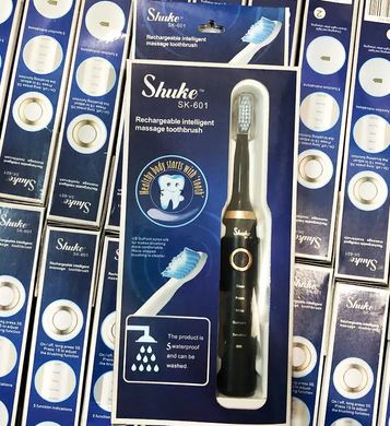 Електрична зубна щітка Shuke з 4-ма змінними насадками, 5 режимів роботи, акумуляторна зубна щітка, в асортименті