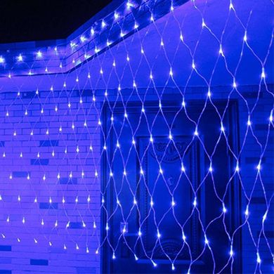 Новогодняя гирлянда Сетка Синяя 2x2 м 180 диодов светодиодная гирлянда Xmas 180P LED B, Синий