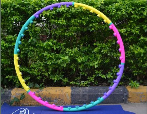 Спортивный массажный обруч Хула Хуп hula hoop 8 секций, Разные цвета