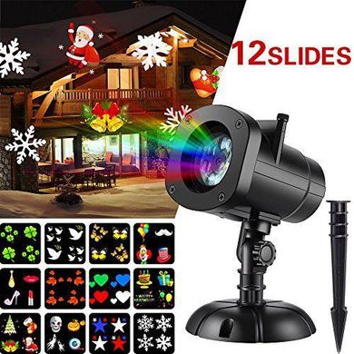 Уличный лазерный проектор Star Shower Slide Show ZP1 (12 слайдов) + пульт
