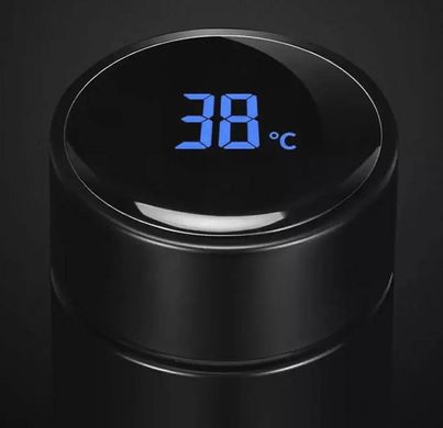 Розумний Смарт Термос із сенсорним LED екраном 500мл з датчиком температури для гарячих та холодних напоїв для щоденного використання, з індикатором 0.5л герметичний ударостійкий термос-пляшка з подвійними стінками та вакуумною ізоляцією