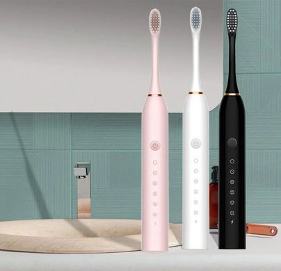 Акумуляторна електрична зубна щітка Sonic Toothbrush X-3, зубна щітка зі змінними насадками, в асортименті