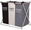 Кошик для білизни складаний 120л з 3 відсіками Laundry Basket, Кошик-органайзер для сортування брудної білизни