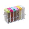 Органайзер для зберігання спецій Supretto Seasoning Piece Set six на 6 осередків на підставці, набір спецівниць для зберігання приправ та спецій