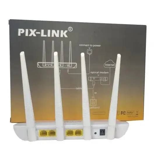 Високошвидкісний Wi-Fi Маршрутизатор (роутер) PIX-LINK LV-WR21Q 2.4 ГГц Білий 300 Мбіт/с, блискавична швидкість інтернету, 4 антени для потужного та швидкого сигналу, широке покриття, надійне та стабільне з'єднання