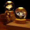 Кришталева куля із сонячною системою 6/8 см світлодіодний LED 3D нічник, куля-нічник, скляна куля світильник на акумуляторі від USB