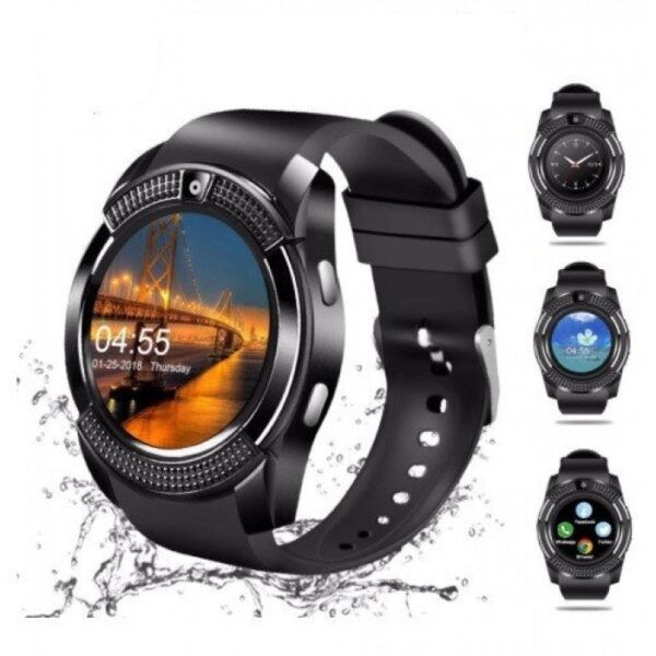 Розумний смарт-годинник Smart watch V8 Black