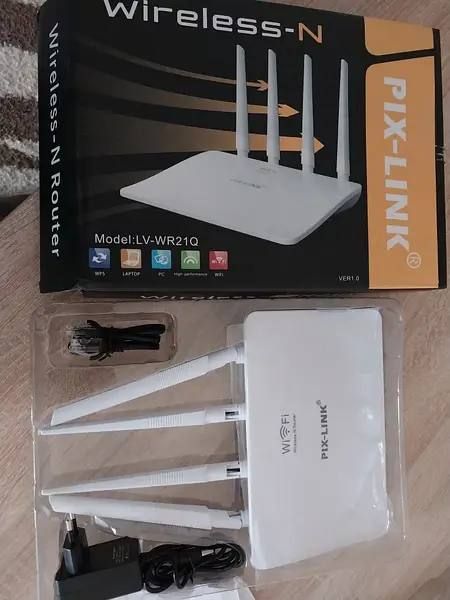 Високошвидкісний Wi-Fi Маршрутизатор (роутер) PIX-LINK LV-WR21Q 2.4 ГГц Білий 300 Мбіт/с, блискавична швидкість інтернету, 4 антени для потужного та швидкого сигналу, широке покриття, надійне та стабільне з'єднання