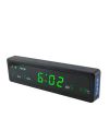 Електронний настільний годинник Caixing CX-808 Led Clock green