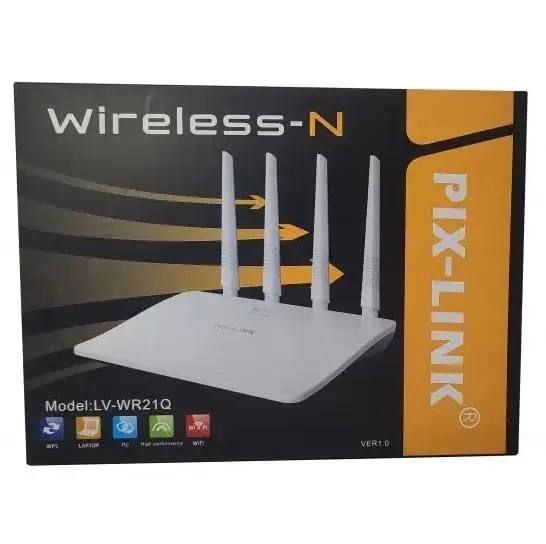 Високошвидкісний Wi-Fi Маршрутизатор (роутер) PIX-LINK LV-WR21Q 2.4 ГГц Білий 300 Мбіт/с, блискавична швидкість інтернету, 4 антени для потужного та швидкого сигналу, широке покриття, надійне та стабільне з'єднання