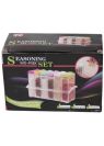 Органайзер для зберігання спецій Supretto Seasoning Piece Set six на 6 осередків на підставці, набір спецівниць для зберігання приправ та спецій