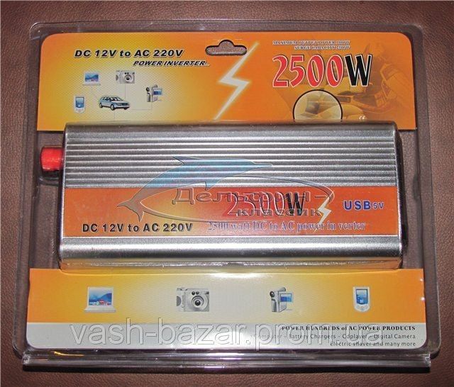 Інвертор напруги, перетворювач 24/220V - 2000W