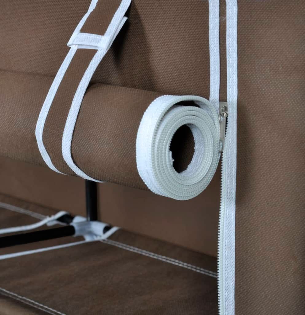Тканинний складаний шафа для взуття на 2 секції Shoe Cabinet YQF-2266 на 12 полиць, подвійна шафа органайзер для зберігання взуття