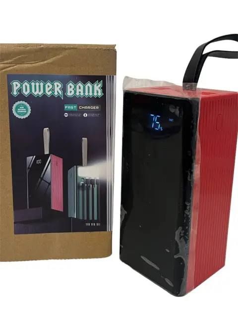 Універсальна потужна портативна мобільна батарея Power Bank 50000 mAh Fast Changer, практичний переносний зовнішній акумулятор для заряджання, багаторазове живлення ваших пристроїв, 3 кабелі заряджання