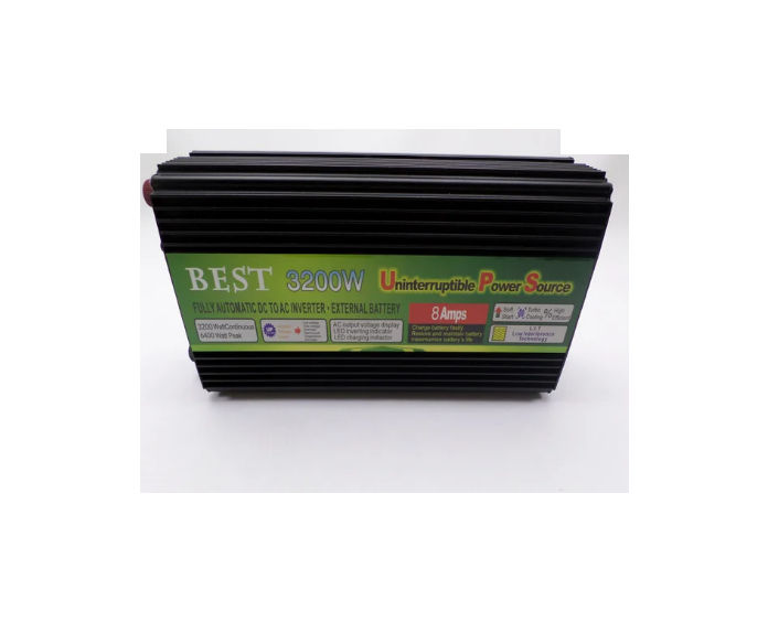 Перетворювач напруги 3200W 12V-220V інвертор з зарядним від мережі 220