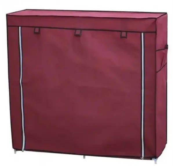 Тканинний складаний шафа для взуття на 2 секції Shoe Cabinet YQF-2266 на 12 полиць, подвійна шафа органайзер для зберігання взуття