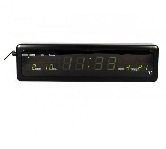 Електронний настільний годинник Caixing CX-808 Led Clock green