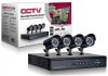 Універсальна система відеоспостереження CCTV на 4 камери, комплект відеоспостереження для вулиці та приміщень на 4 кольорові аналогові камери високого дозволу, АHD з ІЧ-підсвічуванням, датчик руху + сповіщення про тривогу